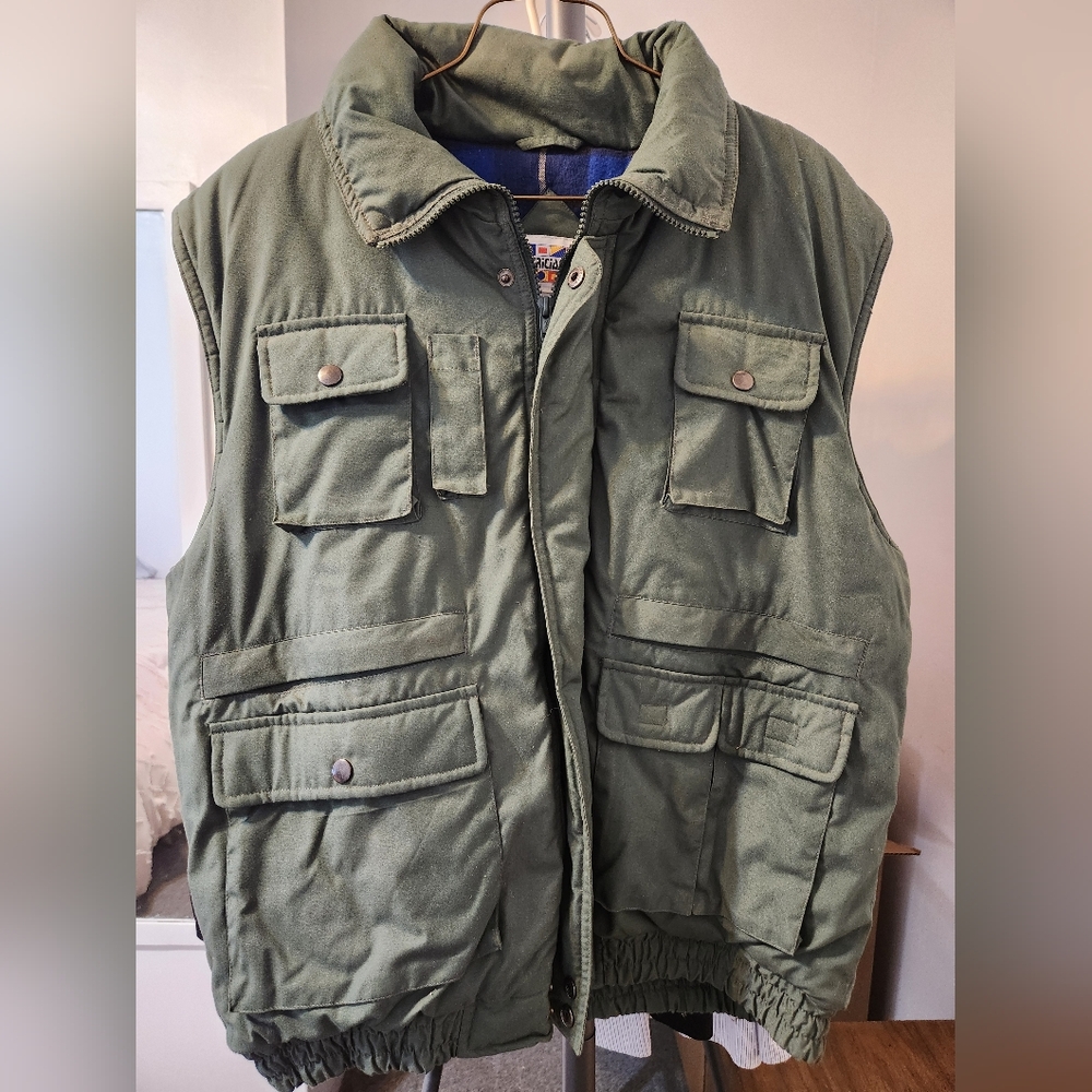 Vintage Patrician Green Hunting Vest L